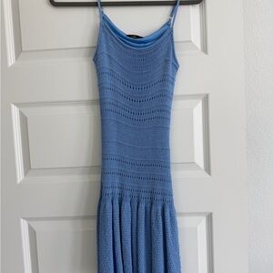 Lulus blue sweater knit mini dress